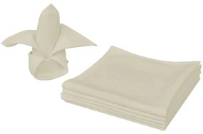 vidaXL Guardanapos de jantar 25 pcs 50x50 cm creme