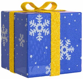 Presentes de Natal iluminados 3 pcs 64 luzes LED branco quente