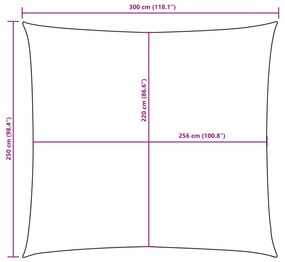 Para-sol vela tecido oxford retangular 2,5x3 m verde-escuro