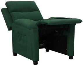 Poltrona reclinável tecido verde-escuro