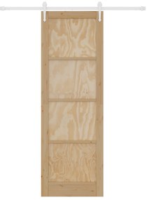 Porta Deslizante vidaXL com Conjunto de Ferragens 78x232 cm Madeira Ma