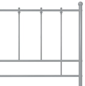 Estrutura de cama 180x200 cm metal cinzento
