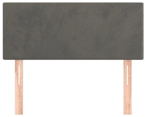 Cabeceira de cama veludo 80x5x78/88 cm cinzento-escuro
