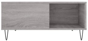 Mesa de centro 80x80x36,5 cm derivados madeira cinzento sonoma
