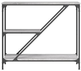 Mesa consola 88,5x30x75 cm derivados de madeira cinzento sonoma