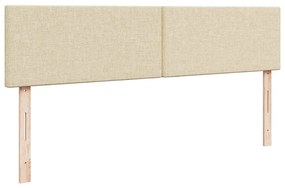 Estrutura de cama otomana com colchões tecido creme 200x200cm