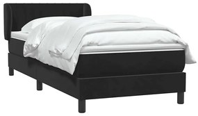 Cama box spring com colchão 90x210 cm veludo preto