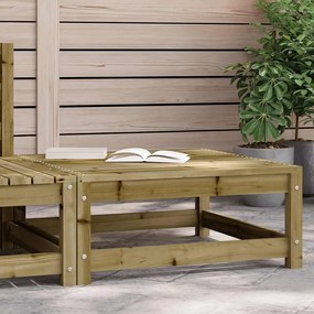 Apoio de pés para jardim 70x70x30 cm pinho maciço impregnado