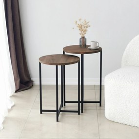 Mesa de Centro Neta – Nogueira – Medidas Grandes: Largura: 35 cm Altur