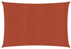 Para-sol estilo vela 160 g/m² 2,5x4 m PEAD terracota