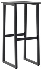 Conjunto de bar para jardim 9 pcs aço revestido a pó preto