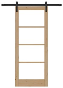 Porta Deslizante vidaXL com Conjunto de Ferragens 'ORKDAL'83x202 cm