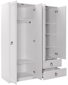 Roupeiro "Victoria Plus" – Branco – 140 x 185 x 52 cm – Design Moderno