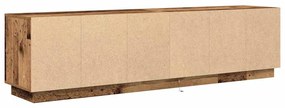 Móvel de TV com luzes LED 193,5x41x50 cm madeira velha