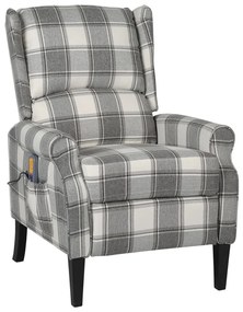 Poltrona de massagens reclinável tecido branco