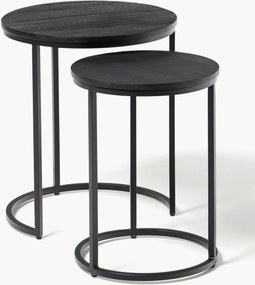 Mesa de apoio em madeira de manga Andrew, conjunto de 2