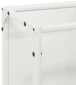 Suporte para lenha 25x25x80 cm aço laminado a frio branco