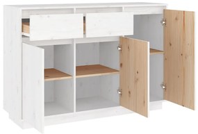 Aparador 110x34x75 cm madeira de pinho maciça branco