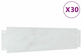 Bordas de Grama vidaXL 30 pcs 25x100 cm Aço Galvanizado Flexível