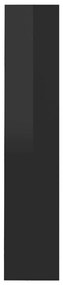 Sapateiras de parede 2pcs derivados de madeira preto brilhante