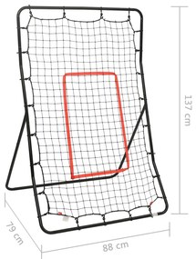 Rede de ressalto para softball 88x79x137 cm aço