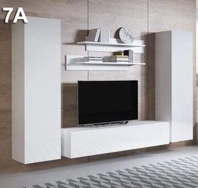 Conjunto de Móveis de Sala Telheiras – 2,6 m – Modular em Branco com M