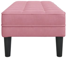 Banco Rosa 113x57x39 cm Veludo