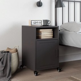 Mesa de cabeceira 36x39x59 cm aço preto