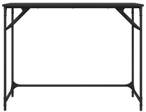 Secretária 100x45x76cm derivados madeira/aço revestido pó preto