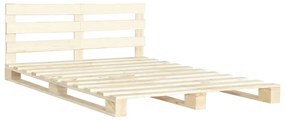 Estrutura de cama em paletes pinho maciço 140x200 cm