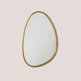 Espelho de parede em metal Flora Dourado - Sklum