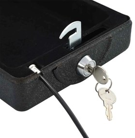 Cofre de Segurança Preto Metal Pequeno Fechaduras