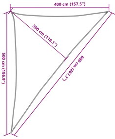 Para-sol estilo vela 160 g/m² 4x5x6,8 m PEAD castanho