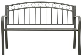 Banco de jardim 120 cm aço cinzento