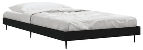 Estrutura de cama 90x190 cm derivados de madeira preto