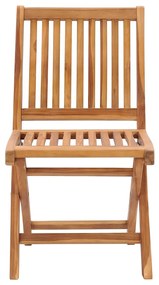Cadeiras de jardim dobráveis c/ almofadões 6 pcs teca maciça