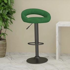 vidaXL Banco de bar veludo verde-escuro
