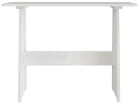 Mesa de jantar com banco REINE pinho maciço branco