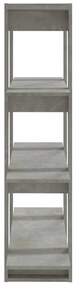Estante/divisória 100x30x123,5 cm cor cinzento cimento