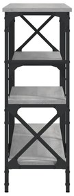 Mesa consola 150x29x76,5 cm derivados madeira cinzento sonoma