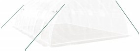 Estufa com estrutura de aço 24 m² 6x4x2 m branco