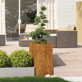 Floreira enferrujada 40x80x80 cm aço resistente
