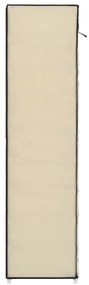 Sapateira com cobertura 115x28x110 cm tecido cor creme