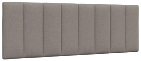 vidaXL Almofadão de cabeceira Hanko 140 cm tecido cinzento-acastanhado