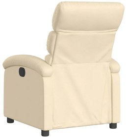 Poltrona reclinável tecido cor creme