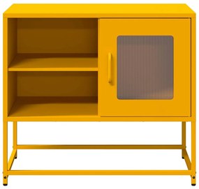 Móvel de TV 68x39x60,5 cm aço amarelo mostarda