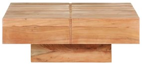 Mesa de centro 80x80x28 cm madeira de acácia maciça