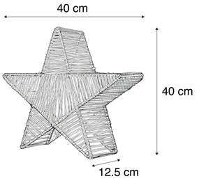 Candeeiro de Pé de Natal Castanho 40cm com LED Recarregável IP54 - Sisine