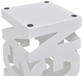 Suporte guarda-chuvas/de armazenamento quadrado branco aço 48,5 cm