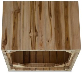 Mesa de centro em madeira de teca genuína 50x50x35 cm